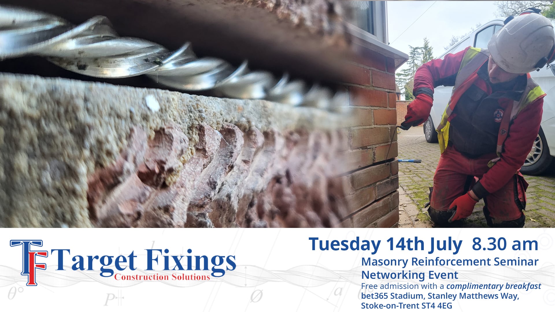 Free CPD Masonry Reinforcement at bet365 Stadium Stoke